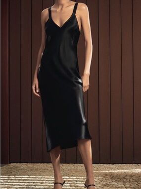 Zara Satin Midi Dress